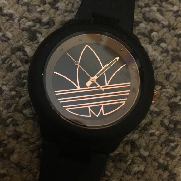 adidas black rubber watch